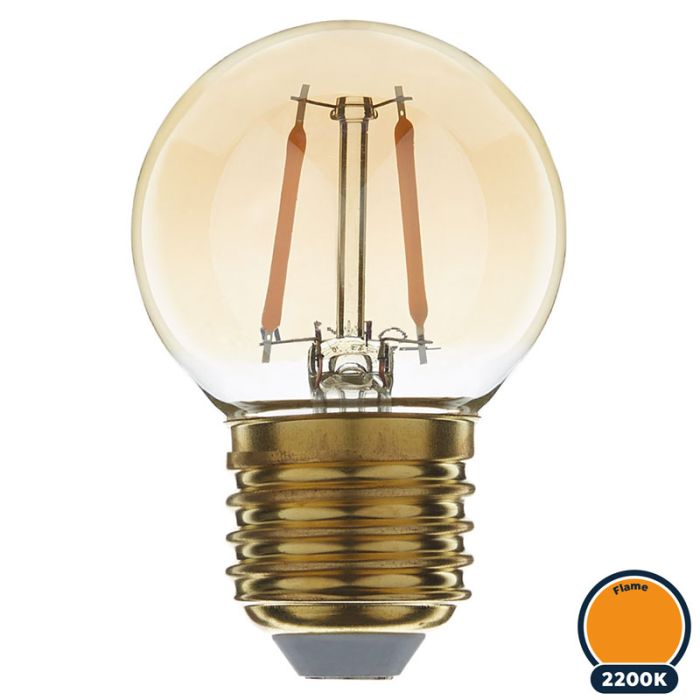Led filament kogellamp flame 1W