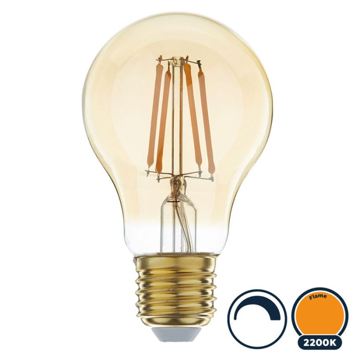 Comorama Ophef Uitdrukking Led filament E27 bulb flame 3.5W dimbaar (A60)