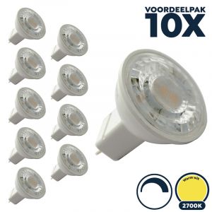 Voordeelpak 10x GU4 led spot 35mm (MR11) 2700K/warm wit | 12V