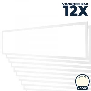 Voordeelpak 12x Led paneel 30x120 4000K naturel wit Basic