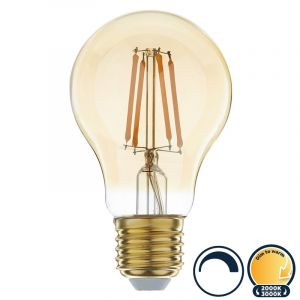 Led filament E27 bulb dim to warm 6W (A60)