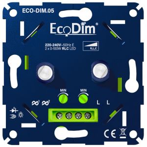 Duo led dimmer inbouw 2x 0-100W | ECO-DIM.05