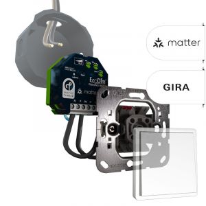 Gira Tastdimmer Matter 200W | ECO-DIM.10 Matter + Gira pulsdrukker