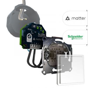 Schneider Merten Tastdimmer Matter 200W | ECO-DIM.10 Matter + Schneider Merten pulsdrukker