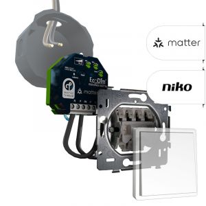 Niko Tastdimmer Matter 200W | ECO-DIM.10 Matter + Niko pulsdrukker