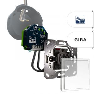 Gira Tastdimmer Z-Wave 250W | ECO-DIM.10 Z-Wave + Gira pulsdrukker