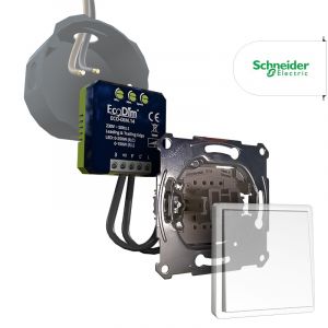 Schneider Merten Tastdimmer 250W | ECO-DIM.14 + Schneider Merten pulsdrukker