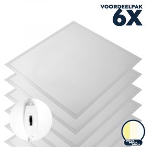 Voordeelpak 6x led paneel 60x60 3000K/4000K/6000K Pro