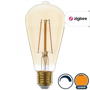 Zigbee led lamp E27 edison 2200K/flame (ST64)